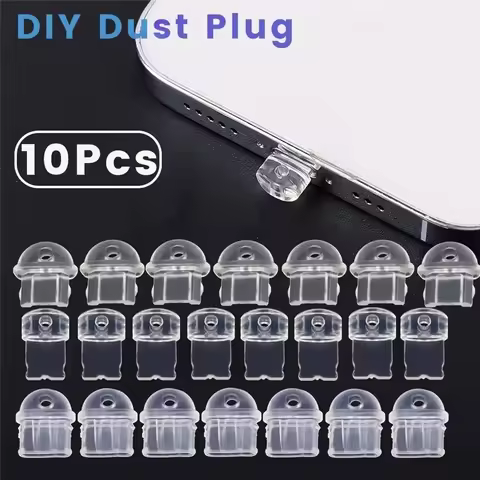 10/1pcs DIY Dust Plug Transparent Type C Anti Dust Cap 3.5MM Jack Charge Port Plug For iPhone Dust P