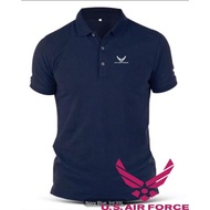 🔥PROMOSI HEBAT🔥 [SULARM] FRESH USA AIR FORCE LOGO POLO EMBROIDERY BAJU LELAKI PEREMPUAN POLO TEE 100