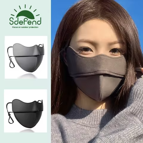 3D Soft Bone Support Face Mask Fleece Warm Windproof Dustproof Washable outdoor mask