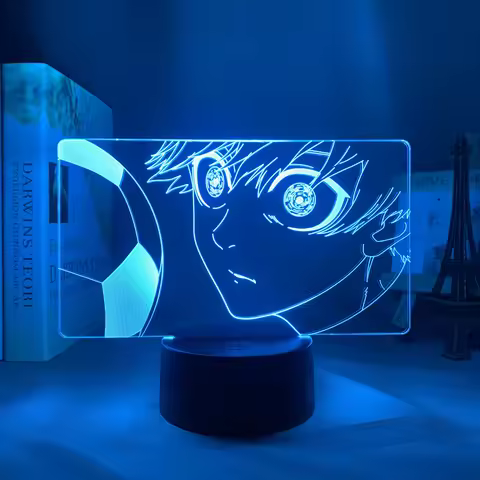 Anime Led Night Light Blue Lock Yoichi Isagi for Room Decor Nightlight Birthday Gift Bedside Manga 3