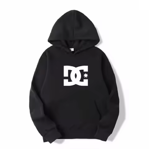 DC Letter Men's Hoodie Men's and Women's Fashion Simple Long Sleeve Sweatshirt Autumn and Winter Str