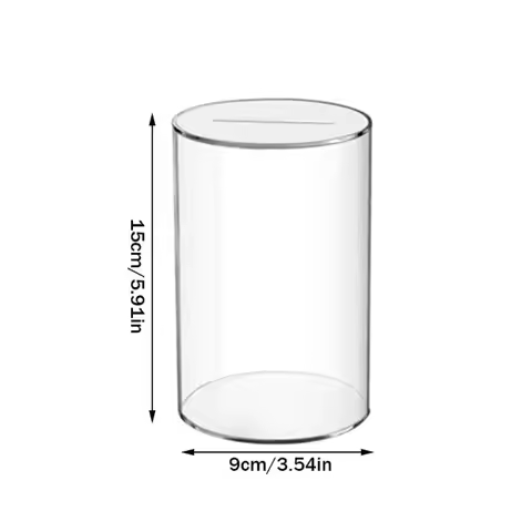 Fashion Acrylic Piggy Bank Clear Birthday Gift Change Jar Large Capacity Coin Container for Adults