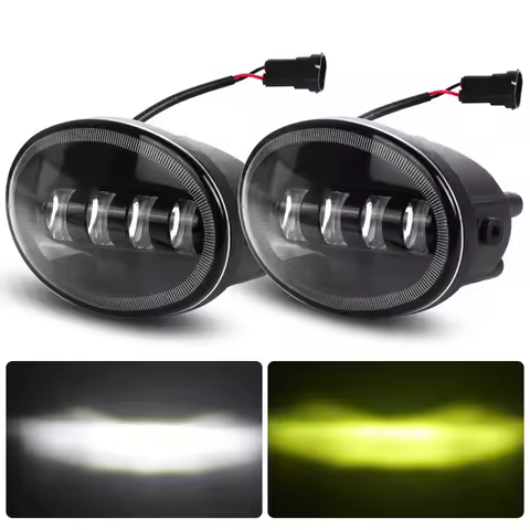LED Car Front Fog Lights Oval Type H11 H8 H16 DRL White Yellow for Honda Accord Insprire Civic City 