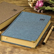 365 Days Thickened Diary Kraft Paper Handbook Blank Inner Page Planner Simple Retro Art Notebook GO5
