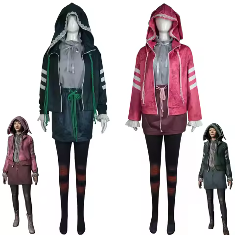 Feng Min Costume for Game Dead By Daylight Large Anime Exhibition Cosplay Red Outfit Clothes Suit Ra