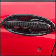 Carbon Fiber Door Handle Bowl Cover for Honda Jazz Fit 2014-2018 GK5 GK Door Cup Cap Trim Decorative