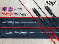 RED NINJA/ BLACK NINJA BAITCASTING/ SPINNING SOLID ROD