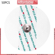 GLO 50 Pieces Set Practical Disposable Electrode Pads ECG EKG Electrodes Heart Monitor Non-woven Ele