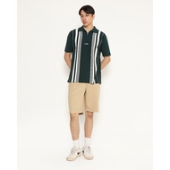 HIJAU ARNOLD PALMER Men's Green Knit Zipper Collar T-Shirt POLO - P-EDBA02-T5