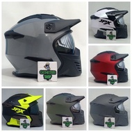 JPX full face helmet JPX MX 726R solid plain helmet