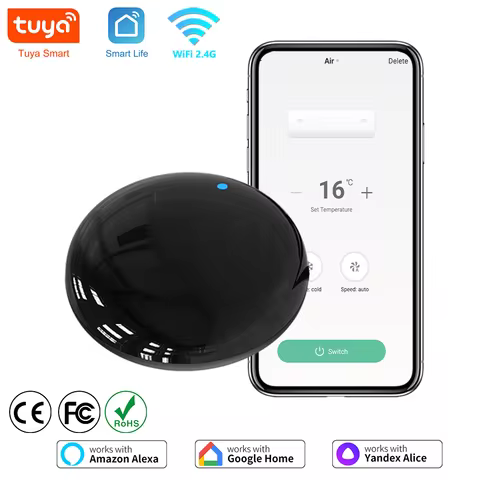 Tuya WiFi IR Remote Control Smart Universal for TV Air Conditioner Alexa Remote Control Work with Go