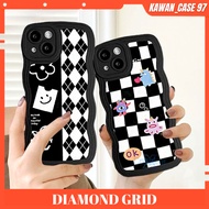 Case Samsung A24 4G A01 A02 M02 A73 J4 J5 J6 Prime Plus Casing Wave Softcase Motif Diamond Grid TPU 
