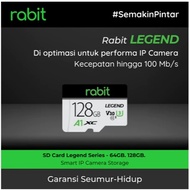 RABIT Micro SD Card 128 GB 100MB/s - Legend Series CCTV Memory Card/ SD Card/ Memory Card/