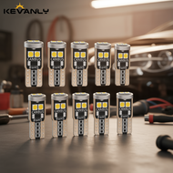 10 Pack T10 LED W5W BA9S Canbus Car Interior Lights 194 501 6 SMD 3030 Dashboard Wedge Bulb No Error
