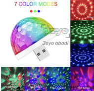 LAMPU DISCO MINI USB SENSOR SUARA Led Small Magic Ball USB Colok Sound Control Sensor Musik