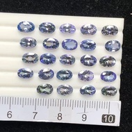 TS103 Natural Tanzania Non-Burning Tanzanite Loose Stone 80 Yuan/Carat Colorful Treasure Ring Earrin