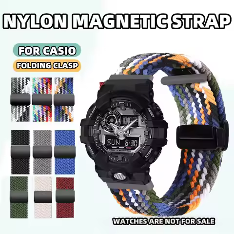 Magnetic Canvas Watch Strap For Casio G-SHOCK DW5600 5610 GBX-100 GBA-800 GMA-B800 GMD-B800 GBD GA-8