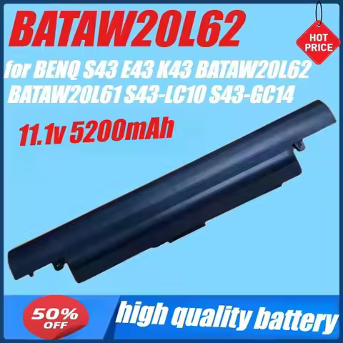 11.1V 5200mAh Laptop Battery for BENQ S43-GC14 S43 E43 K43 S43-LC10 BATAW20L62 BATAW20L61 Notebook