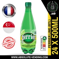 PERRIER Lime Sparkling Mineral Water 500ML X 24 (BOTTLES) - FREE DELIVERY within 3 working days!