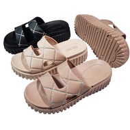 Bara Bara Imported Women's Rubber Slippers with Two Side Stripes and Square Stripes JSL2305-SSL12 (I