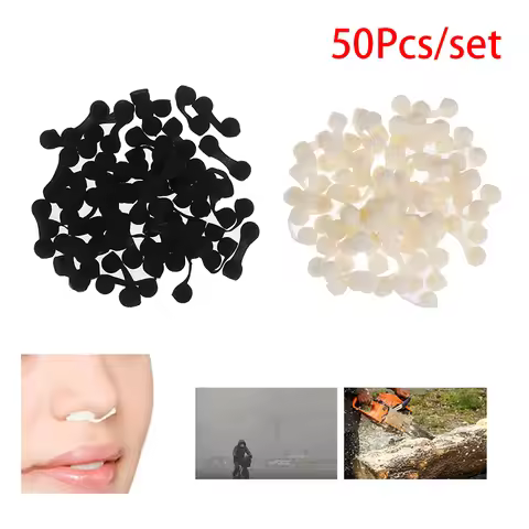 50Pcs Nose Filters Tanning Nasal Plug Spray Nose Filters Sponge Black/White Anti-pollution