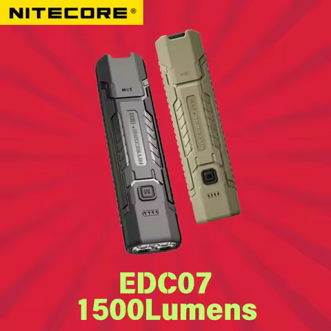 NITECORE EDC07 Rechargeable Flashlight 1500Luens High CRI 3-Color Temperatures Bulit-in 1500mAH Batt