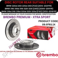 BREMBO GENUINE DISC ROTOR (REAR) FOR BMW 220d 220i 225d 230i [F22] '13-21YR / 316i 318i 320i 325i [E
