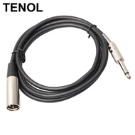 [TENOL] 3Pin XLR Male to 6.35mm 1/4inch TRS   Male Microphone Cable Adapter 10ft 6ft
