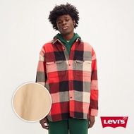 Levis Gold Tab金標系列 男款 Oversize法蘭絨格紋襯衫外套 / 內裏全刷毛 率性紅格紋 熱賣單品