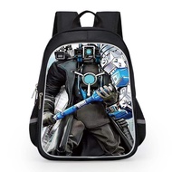 กระเป๋าเป้สะพายหลังนักเรียนประถมชาย Titan Game Sound Man TV Toilet Man Monitor Backpack Nylon Cartoo