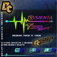 Toyota Sienta Logo Sticker, Ekg Hologram and Reflective Variation Car Sticker
