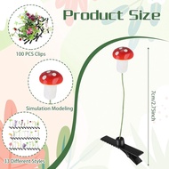 Tigeen 100 Pcs Rave Sprouts Bean Sprout Funny Hair Clips Mixed Style Plant Hairpins Hair Accessories