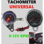 12V RPM METER UNIVERSAL MOTORCYCLE TACHOMETER METER LED BACKLIGHT 13K RPM [ READY STOCK MALAYSIA ]