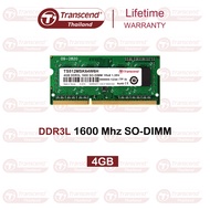 RAM-Memory for Notebook DDR3L-1600 SO-DIMM 4GB: Transcend - รับประกันตลอดอายุการใช้งาน - มีใบกำกับภาษี