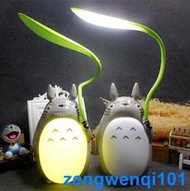 卡通小龍貓USB充電臺燈創意二用小夜燈兒童學習臺燈夜燈USB充電