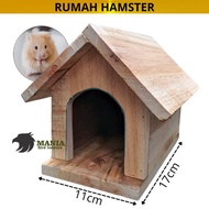 HAMSTER HOUSE MARMUD WOODEN HAMSTER NEST MARMUD rumah hamster