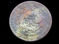 CHINESE EMPIRE (CHING DYNASTY) - 1909年大清宣統己酉年(元年)當制錢二十文大銅幣(滿漢雙文，中央版大龍)