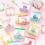 26 New Product Creative Cute Sanrio Family Small Lattice Note Pad Office Message Kuromi Convenient S