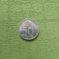 Uang Koin Kuno 50 Rupiah Gambar Kepodang Tahun 1999