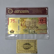 Indonesian Gold Foil Money Plus Certificate Fodder