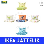 JATTELIK / Quilt Cover / Pillowcase / Dinosaur / 150x200/50x80 cm / Children / Bed / Mattress / Linen