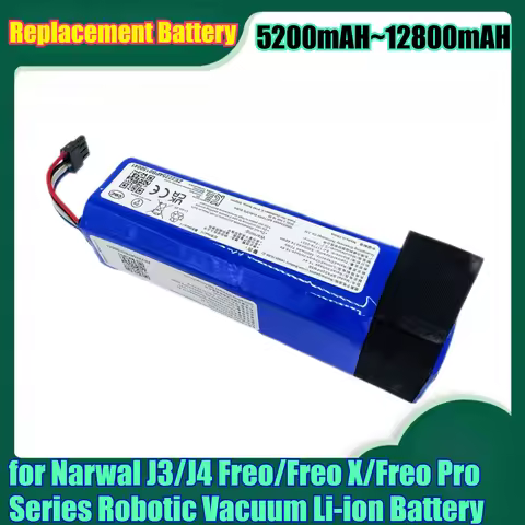12800mAh High-Capacity Replacement Battery for Narwal J3/J4 Freo/Freo X/Freo Pro Series Robotic Vacu