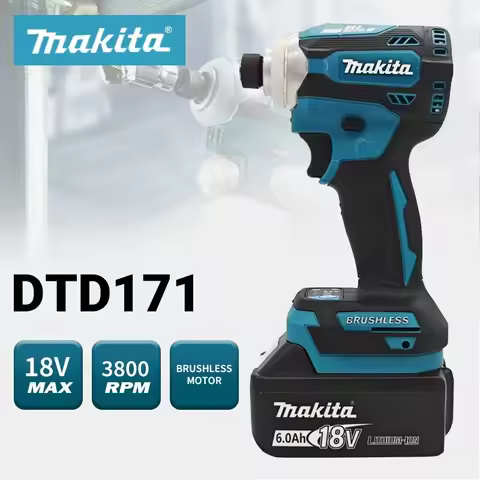 Makita Original DTD171 18v Impact Driver Cordless Brushless Electric Screwdriver Rechargable Drill D