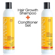 VITAMINS Hair Loss Shampoo and Conditioner w/Natural Growth Factors, Argan Oil &amp; Biotin - Clinica...