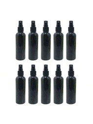 10入組100ml黑色pet噴霧瓶,旅行便攜式可重複使用的香水水乳液化妝容器噴霧器