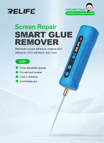 RELIFE LG1 Smart Glue Remover, 3-Speed Forward Reverse Rotation, Type-C Charging, 16H Battery for Ph