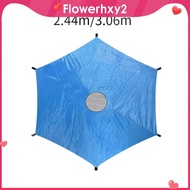 [Flowerhxy2] Trampoline Shade Cover Trampoline Sun Protection Cover Oxford Cloth Blue Trampoline Awning for Outdoor Sports Accessories