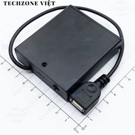 Battery Box, 4xAA USB Battery Tray On-Off Switch Cover TechZone Viet