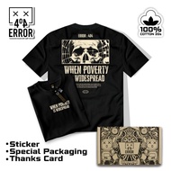 KATUN Error404 Poverty Kaos Tshirt Combed Cotton 20s Short Sleeve Men Women SML XL XXL