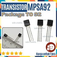 Original High Quality Mpsa 92 Transistor MPSA92 500mA 300V PNP Bipolar Transistor A92 TO-92 Blue Roc